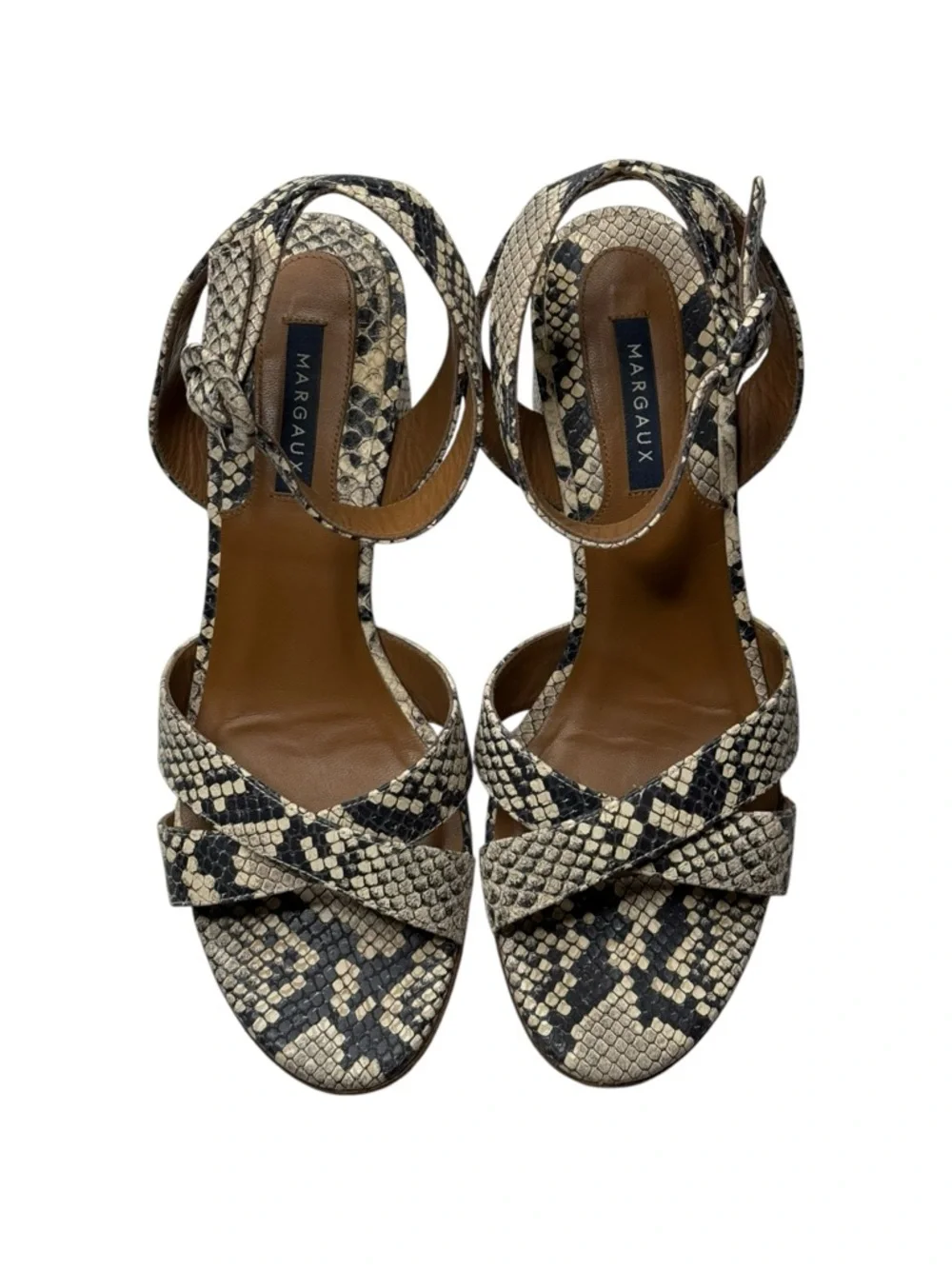 VHTF: Margaux 𓀬 The City Sandal 𓀬 Python Embossed 𓀬 40N 9N 9.5N 𓀬 Best Seller 𓀬
